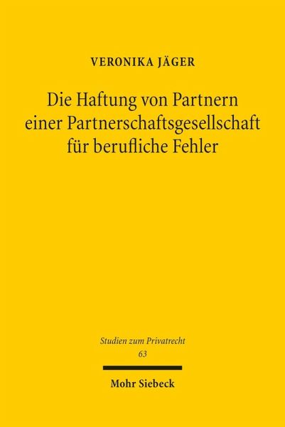Die Haftung von Partnern einer Partnerschaftsgesellschaft für berufliche Fehler (eBook, PDF)