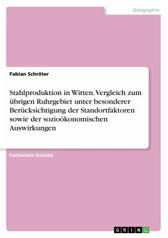 Stahlproduktion in Witten. Vergleich zum übrigen Ruhrgebiet unter besonderer Berücksichtigung der Standortfaktoren sowie der sozioökonomischen Auswirkungen - Schröter, Fabian