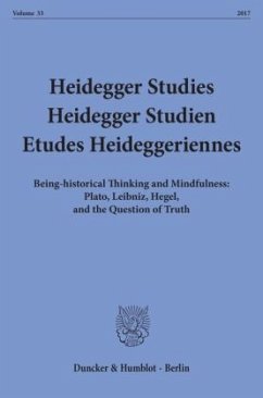 Cover Heidegger Studies - Heidegger Studien - Etudes Heideggeriennes.