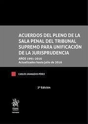 Acuerdos del pleno de la Sala Penal del Tribunal Supremo para unificación de la jurisprudencia - Granados Pérez, Carlos