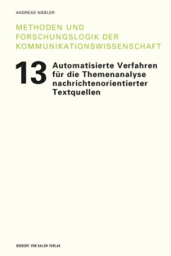 Automatisierte Verfahren für die Themenanalyse nachrichtenorientierter Textquellen - Niekler, Andreas