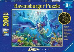 Ravensburger Kinderpuzzle - 13678 Leuchtendes Unterwasserparadies - Unterwasserwelt-Leuchtpuzzle für Kinder ab 8 Jahren, mit 200 Teilen im XXL-Format, Leuchtet im Dunkeln