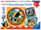 Ravensburger 080007 - Yakari, der tapfere Indianer, 3x49 Teile, Kinderpuzzle