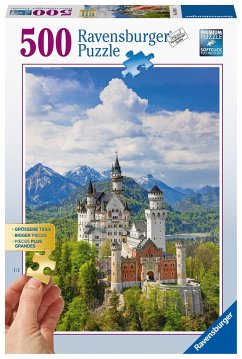 Ravensburger 136810 - Märchenhaftes Schloss Neuschwanstein -Puzzle Gold-Edition, 500 Teile