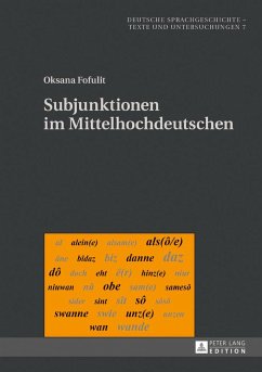 Subjunktionen im Mittelhochdeutschen - Fofulit, Oksana