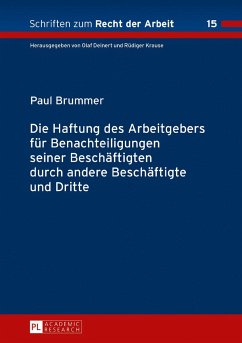Die Haftung des Arbeitgebers für Benachteiligungen seiner Beschäftigten durch andere Beschäftigte und Dritte - Brummer, Paul