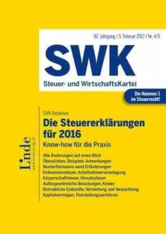 Cover Die Steuererklärungen für 2016 (f. Österreich)