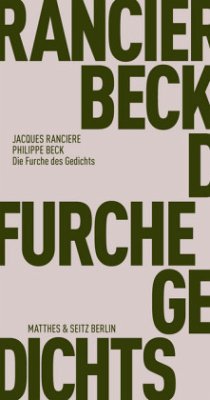 Die Furche des Gedichts - Beck, Philippe;Rancière, Jacques