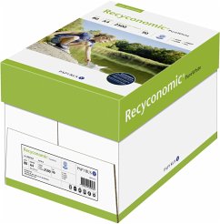 5x 500 Blatt Recyconomic Pure White ISO 90 A 4 80 g (Karton)