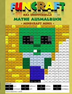 Funcraft - Das inoffizielle Mathe Ausmalbuch: Minecraft Minis (Cover Zombie) - Taane, Theo von