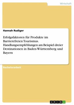 Erfolgsfaktoren für Produkte im Barrierefreien Tourismus. Handlungsempfehlungen am Beispiel dreier Destinationen in Baden-Württemberg und Bayern (eBook, ePUB)