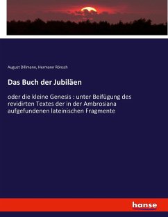 Das Buch der Jubiläen - Dillmann, August;Rönsch, Hermann