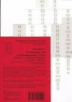 Sartorius, Verfassungs- und Verwaltungsgesetze, Griffregister - Dürckheim, Constantin von