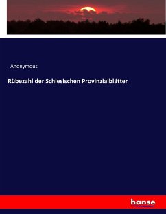 Rübezahl der Schlesischen Provinzialblätter - Anonym