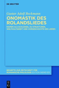Onomastik des Rolandsliedes (eBook, PDF) - Beckmann, Gustav Adolf