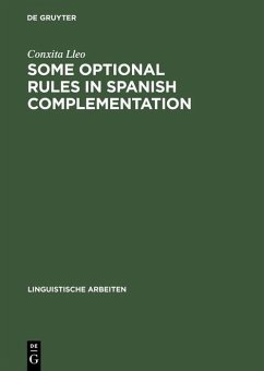 Some optional rules in Spanish complementation (eBook, PDF) - Lleo, Conxita