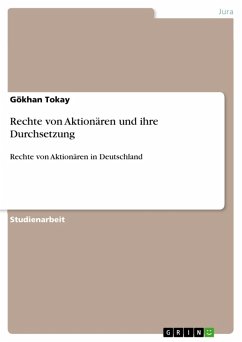 Cover Rechte von Aktionären und ihre Durchsetzung (eBook, ePUB)