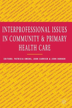 Cover Interprofessional issues in community and primary health care