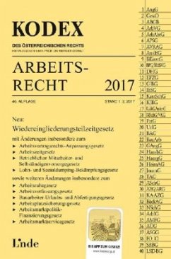 KODEX Arbeitsrecht 2017 (f. Österreich) - Stech, Edda; Ercher-Lederer, Gerda