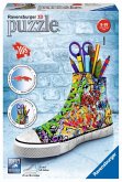 Ravensburger 3D Puzzle 12535 Sneaker Graffiti - Praktischer Stiftehalter - 108 Teile - Schreibtisch-Organizer für Kinder