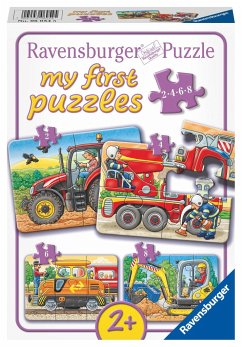 Image of 4-tlg. Puzzle Set, 2,4,6+8 Teile, 21x15 cmBei der Arbeit