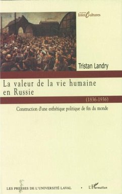 Valeur de la vie humaine en Russie (1836-1936) (eBook, PDF) - Tristan Landry, Tristan Landry