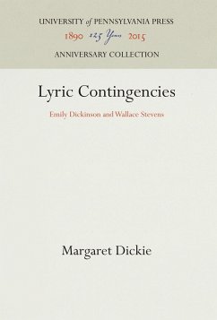 Lyric Contingencies - Dickie, Margaret