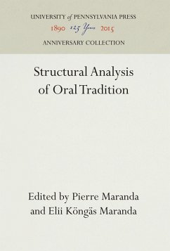 Structural Analysis of Oral Tradition