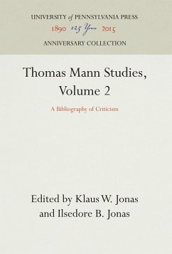 Thomas Mann Studies, Volume 2