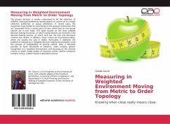 Measuring in Weighted Environment Moving from Metric to Order Topology - Garuti, Claudio