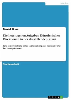 Die heterogenen Aufgaben Künstlerischer Direktionen in der darstellenden Kunst - Skina, Daniel