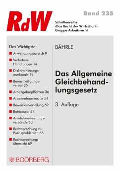 Das Allgemeine Gleichbehandlungsgesetz (eBook, PDF) - Bährle, Ralph Jürgen