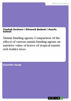 Tannin binding agents. Comparison of the effects of various tannin binding agents on nutritive value of leaves of tropical tannin rich fodder trees (eBook, PDF) - Kechero, Yisehak; Bedewi, Afework; Getnet, Assefa