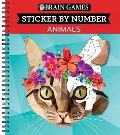 Brain Games - Sticker by Number: Animals (28 Images to Sticker) - Publications International Ltd; New Seasons; Brain Games