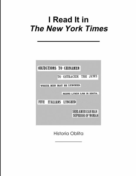 I Read It in The New York Times I Read It in The New York Times