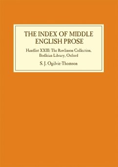 The Index of Middle English Prose - Ogilvie-Thomson, Sarah