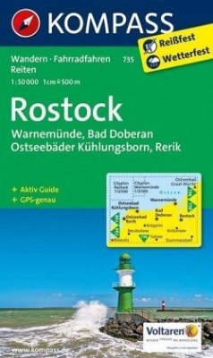KOMPASS Wanderkarte Rostock - Warnemünde - Bad Doberan