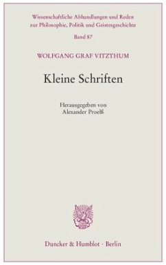 Kleine Schriften - Vitzthum, Wolfgang Graf