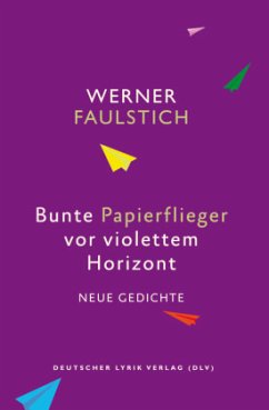 Bunte Papierflieger vor violettem Horizont - Faulstich, Werner