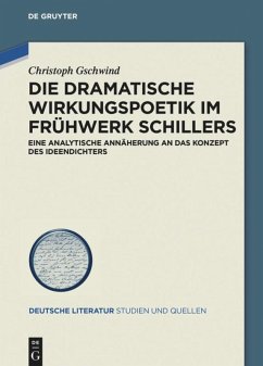 Die dramatische Wirkungspoetik im Frühwerk Schillers - Gschwind, Christoph