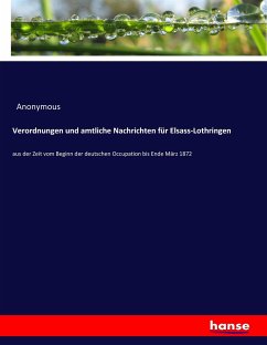 Verordnungen und amtliche Nachrichten für Elsass-Lothringen