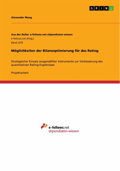 Möglichkeiten der Bilanzoptimierung für das Rating (eBook, PDF)