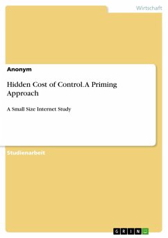 Hidden Cost of Control. A Priming Approach (eBook, PDF)