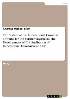 The Statute of the International Criminal Tribunal for the Former Yugoslavia: The Development of Criminalisation of International Humanitarian Law (eBook, PDF)