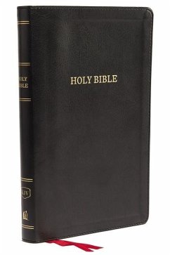 KJV, Deluxe Thinline Reference Bible, Imitation Leather, Black, Indexed, Red Letter Edition - Thomas Nelson
