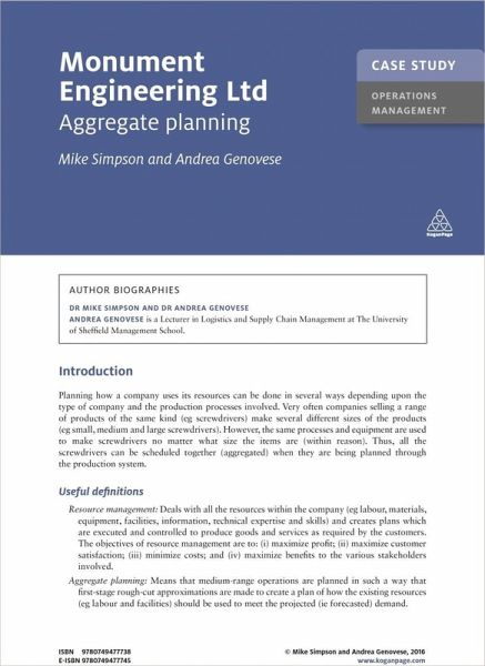 Case Study: Monument Engineering Ltd (eBook, ePUB) Case Study: Monument Engineering Ltd (eBook, ePUB)