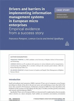 Case Study: Drivers and Barriers in Implementing Information Management Systems in European Micro Enterprises (eBook, ePUB) - Upadhyay, Arvind; Coccia, Lorenzo; Pomponi, Francesco