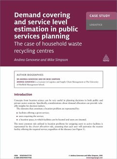 Case Study: Demand Covering and Service Level Estimation in Public Services Planning (eBook, ePUB) - Simpson, Mike; Genovese, Andrea