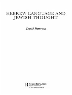 Hebrew Language and Jewish Thought (eBook, ePUB) - Patterson, David