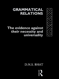 Grammatical Relations (eBook, ePUB) - Bhat, D. N. S.